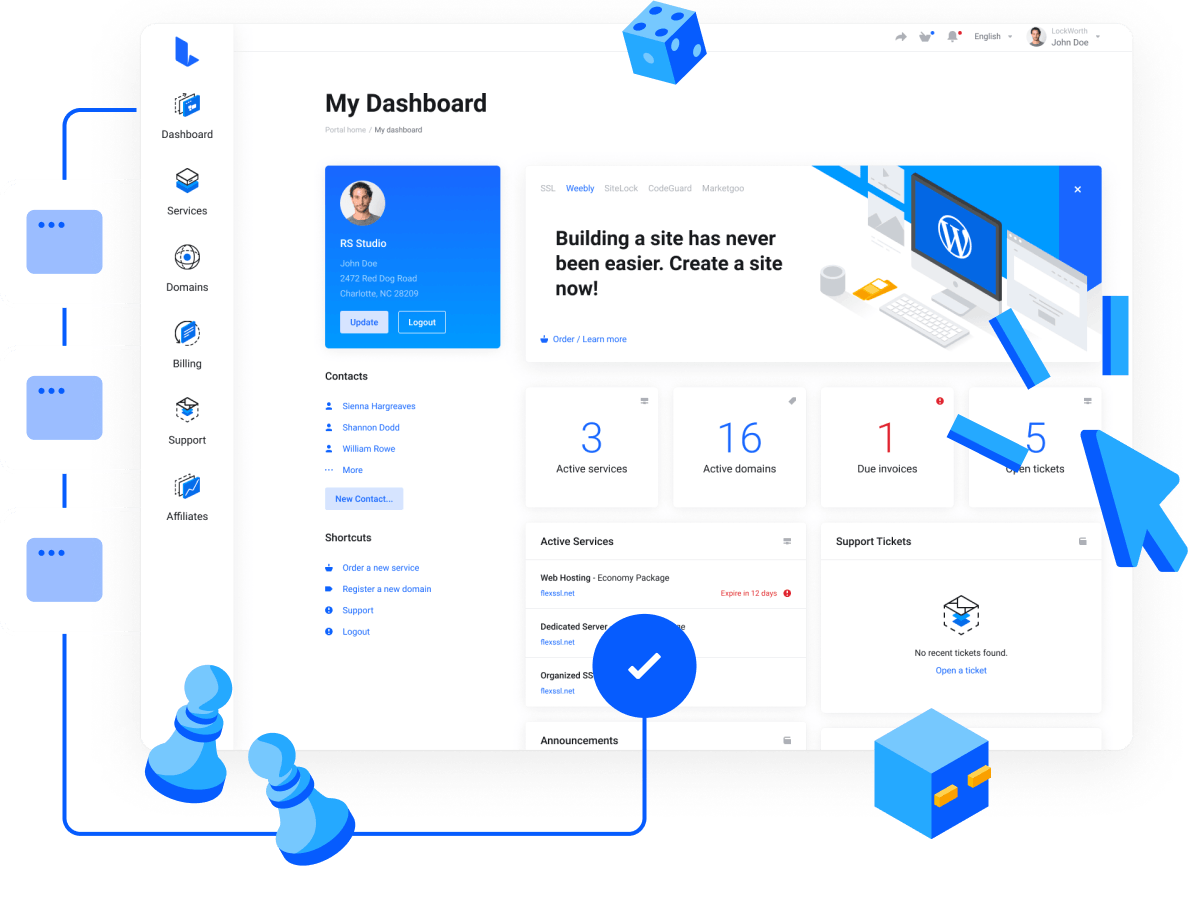 Krachtig Game Server-configuratiescherm
